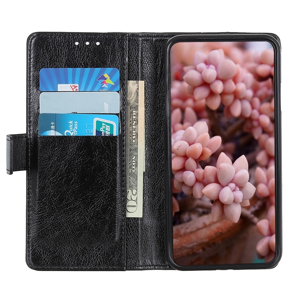 Θήκη iPhone 12 mini Βιβλίο Μαύρο Copper Buckle Nappa Texture Horizontal Flip Case Black