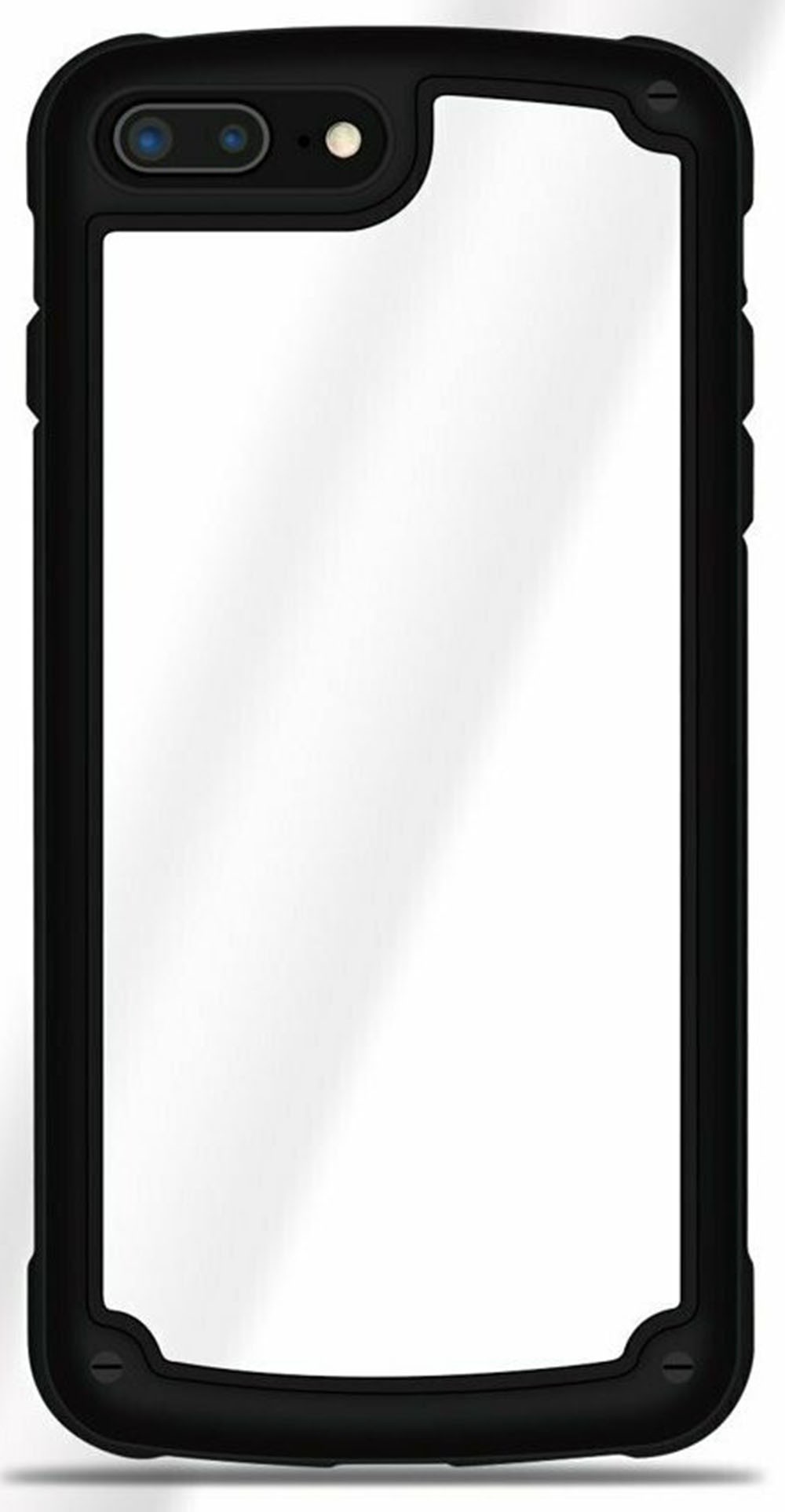 Forcell iPhone 11 Pro Solid Θήκη Με Πλαίσιο Σιλικόνης Διάφανη - Black
