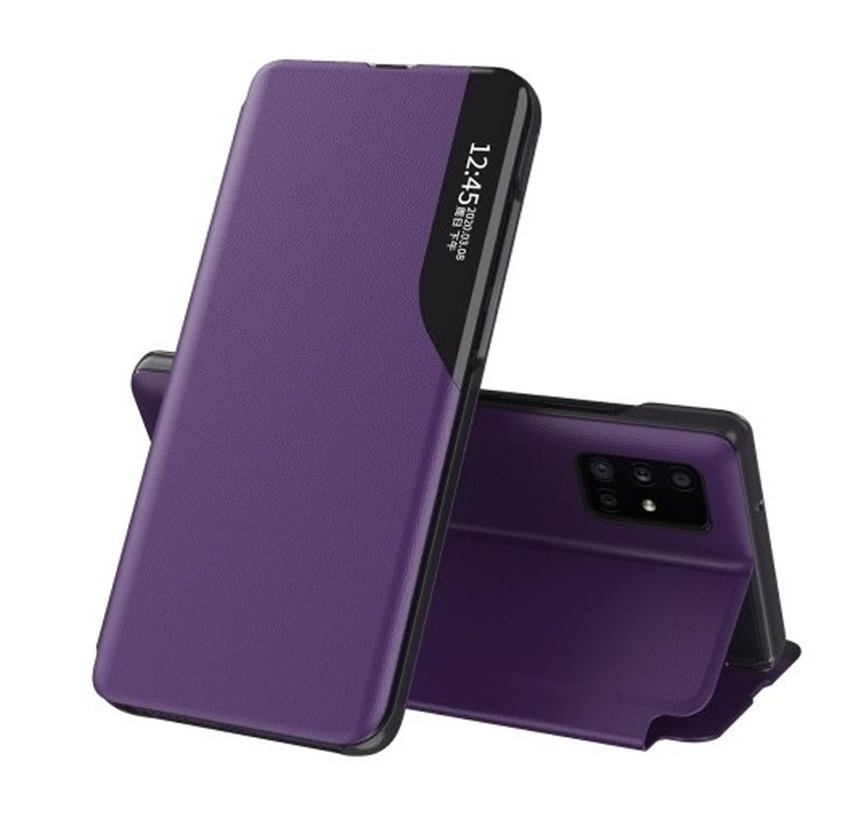 Tel1 Samsung Galaxy A72 4G / A72 5G Eco Leather View Θήκη Βιβλίο - Purple