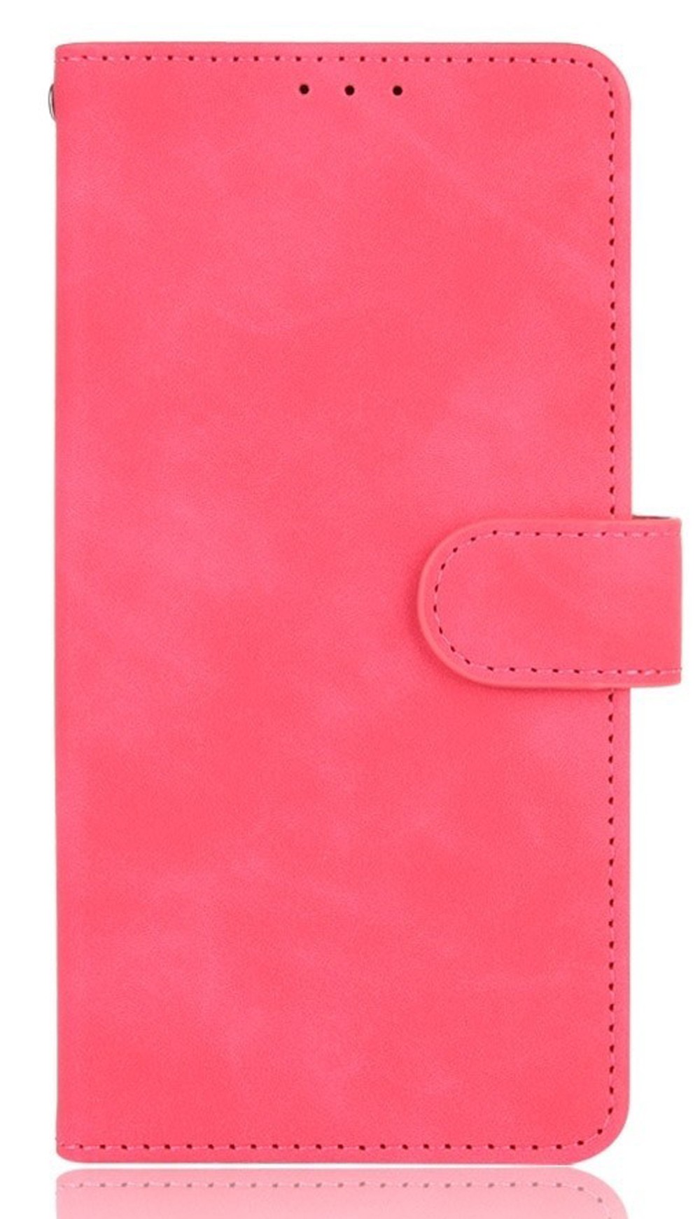 Tel1 TCL 20Y / Alcatel 1S 2021 Solid Color Skin Feel Magnetic Θήκη Βιβλίο - Fuchsia