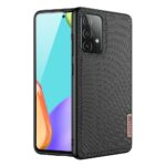 Samsung Galaxy A72 4G / A72 5G Θήκη Μαύρη με Πλαίσιο Σιλικόνης και Επένδυση από Ύφασμα DUX DUCIS Fino Series PU + TPU Protective
