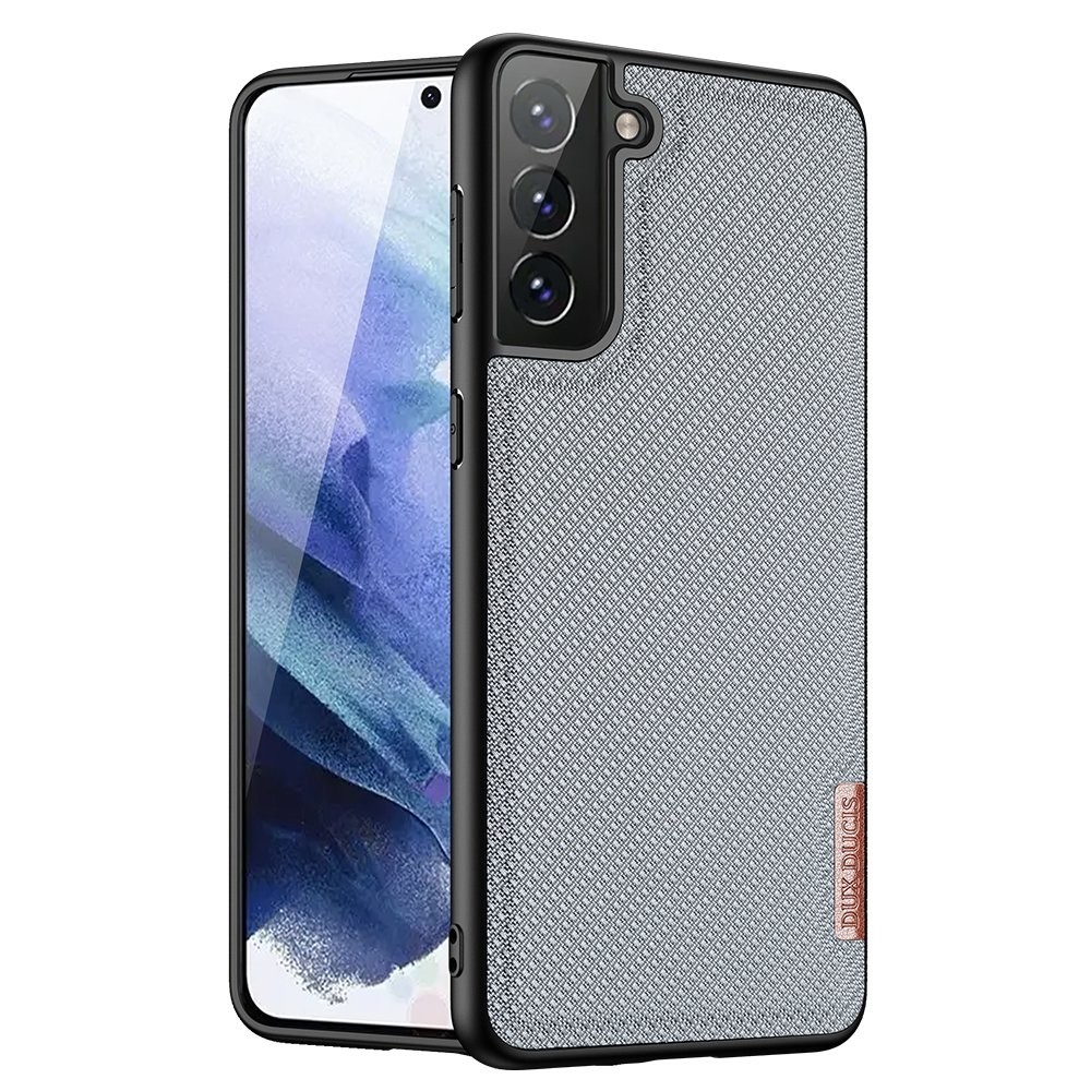 Θήκη Samsung Galaxy S21 Plus 5G Απαλό Μπλε με Πλαίσιο Σιλικόνης και Επένδυση από Ύφασμα DUX DUCIS Fino Series PU + TPU