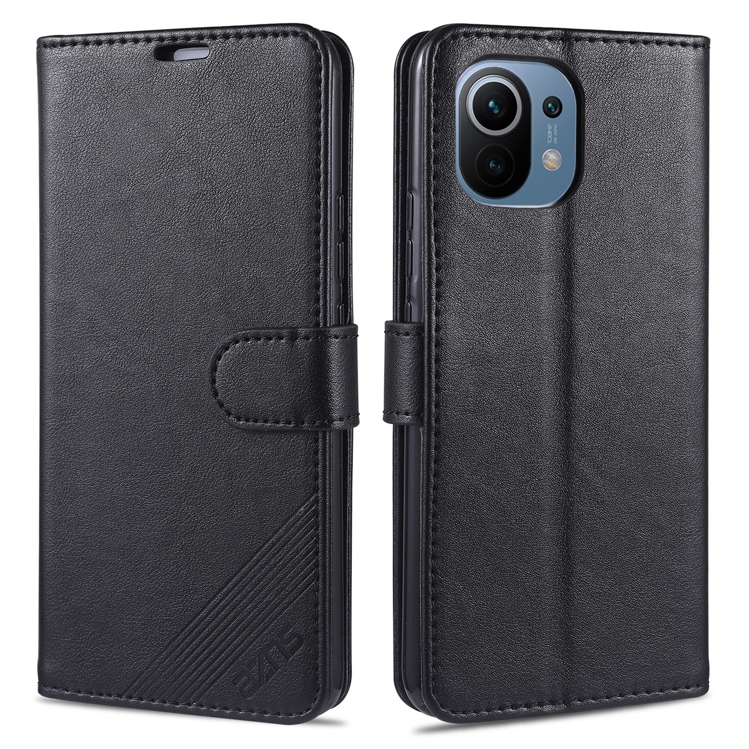 Θήκη Xiaomi Mi 11 Βιβλίο Μαύρο AZNS Sheepskin Texture Horizontal Flip Case Black