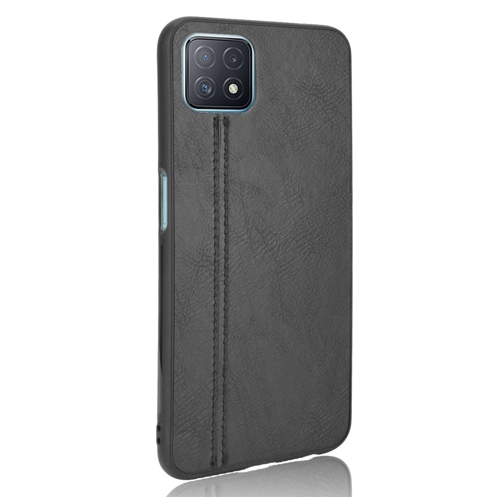Samsung Galaxy A72 4G / A72 5G Θήκη Μαύρη Shockproof Sewing Cow Pattern Skin PC + PU + TPU Case Black