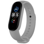 Λουράκι Xiaomi Mi Band 5 / 6 / 7 Γκρι Solid-Color Silicone Strap Length: 24.5cm Gray