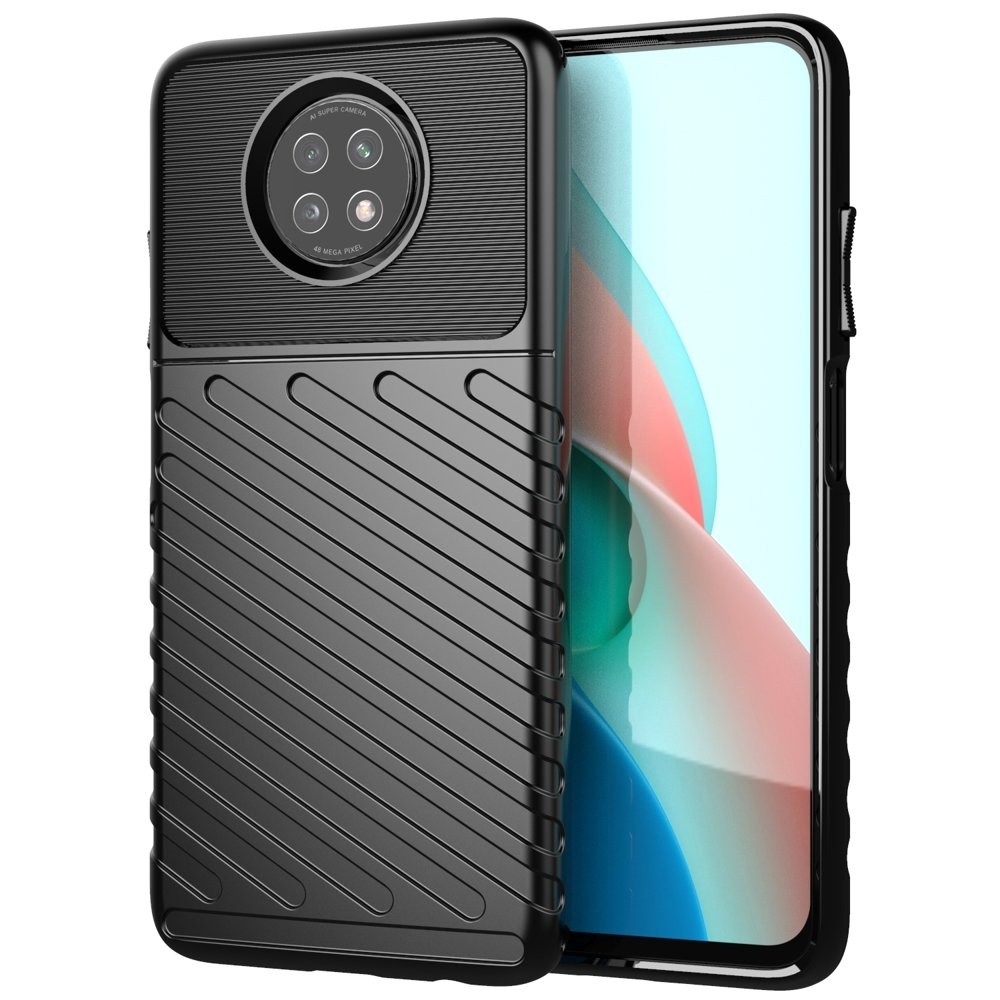 Θήκη Xiaomi Redmi Note 9T Σιλικόνης Μαύρη Thunderbolt Shockproof TPU Soft Case Black