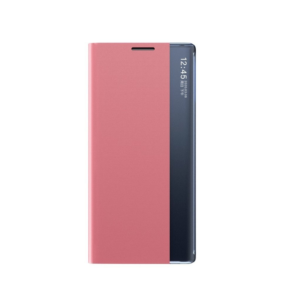 Θήκη Xiaomi Redmi Note 9T Βιβλίο Ροζ Side Display Magnetic Horizontal Flip Plain Texture Cloth + PC Case Pink