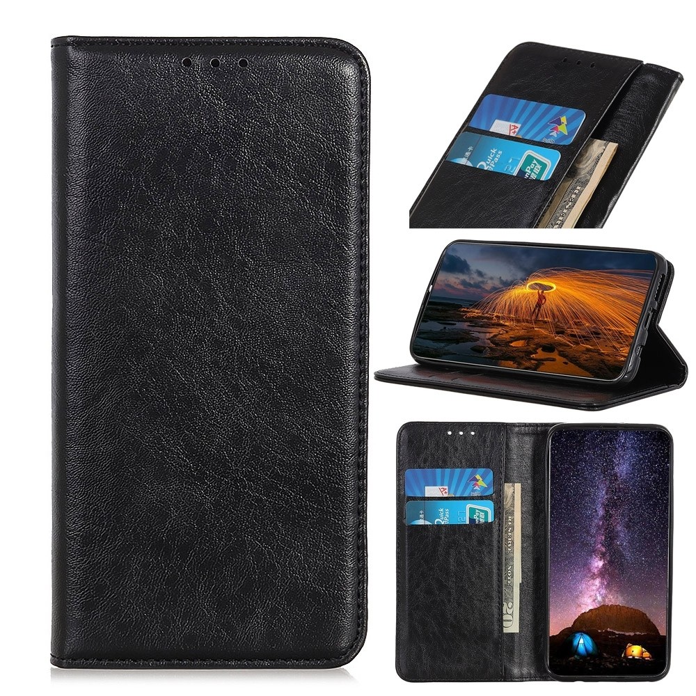 Θήκη Xiaomi Poco F3 / Mi 11i Βιβλίο Μαύρο Magnetic Crazy Horse Texture Horizontal Flip Case Black