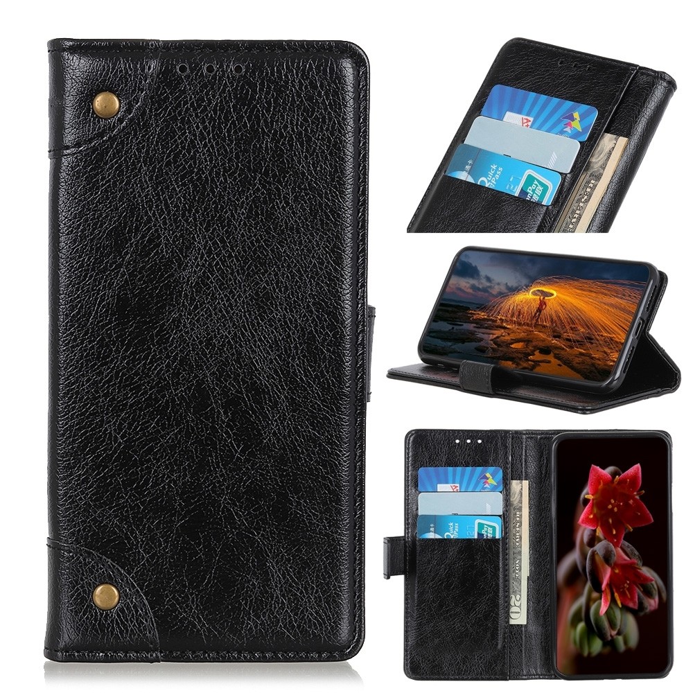 Θήκη Xiaomi Poco F3 / Mi 11i Βιβλίο Μαύρο Copper Buckle Nappa Texture Horizontal Flip Case Black