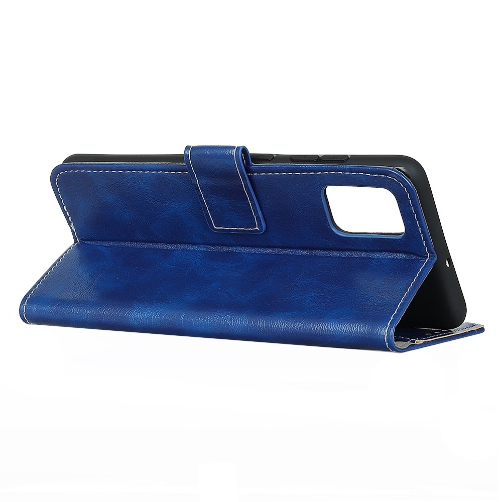 Θήκη Xiaomi Poco F3 / Mi 11i Βιβλίο Μπλε Retro Crazy Horse Texture Horizontal Flip Case Blue