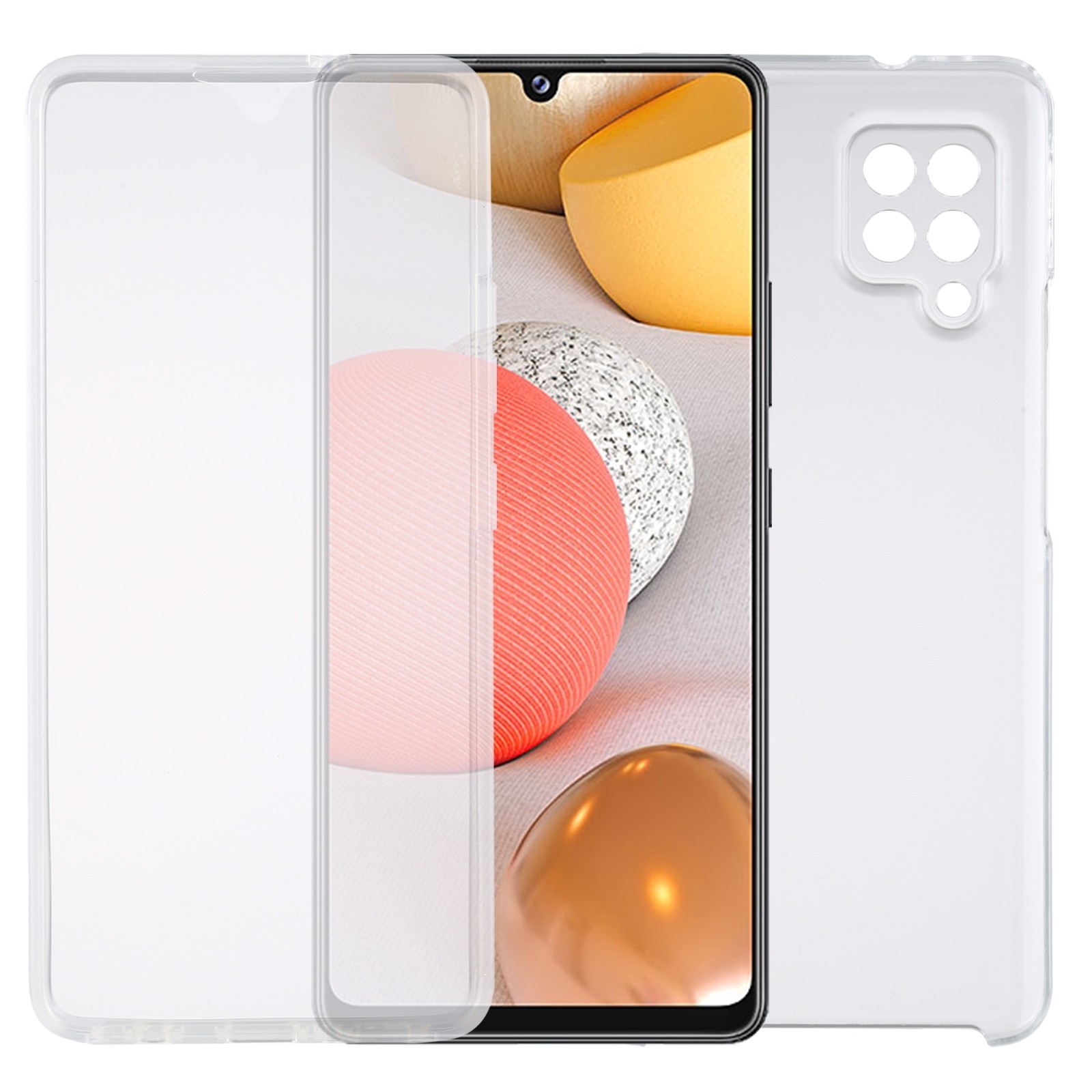 Θήκη Samsung Galaxy A42 Διάφανη 360 Full Cover PC+TPU Ultra-Thin Double-Sided All-Inclusive Transparent Case