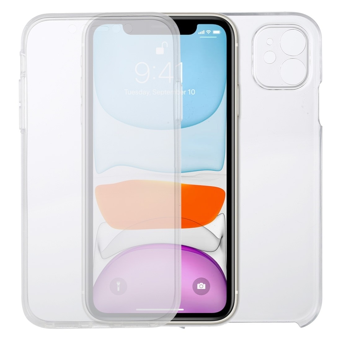 Θήκη iPhone 11 Διάφανη 360 Full Cover PC+TPU Ultra-Thin Double-Sided All-Inclusive Transparent Case