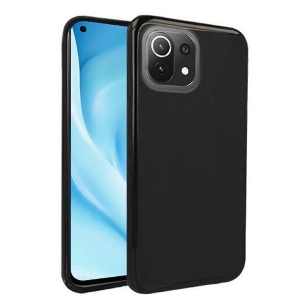 Forcell Xiaomi Mi 11 Lite 4G / Mi 11 Lite 5G Matt Θήκη Σιλικόνης - Black