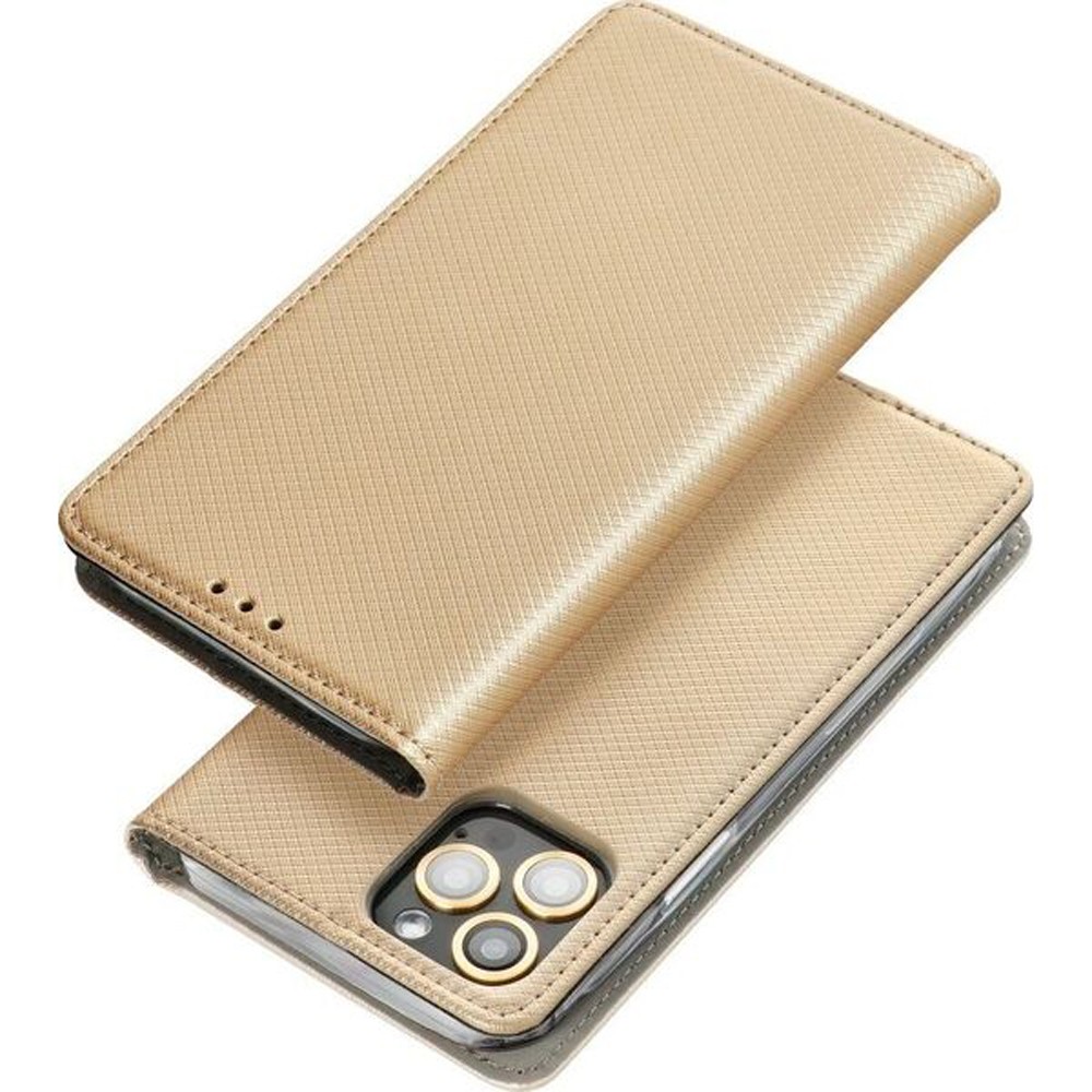 Tel1 Samsung Galaxy A22 4G / M32 4G Smart Magnet Θήκη Βιβλίο - Gold