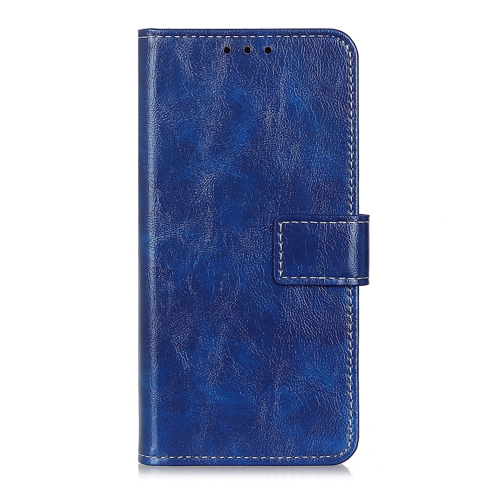 Θήκη Xiaomi Redmi Note 10 4G / Note 10S / Poco M5s Βιβλίο Μπλε Retro Crazy Horse Texture Horizontal Flip Case Blue