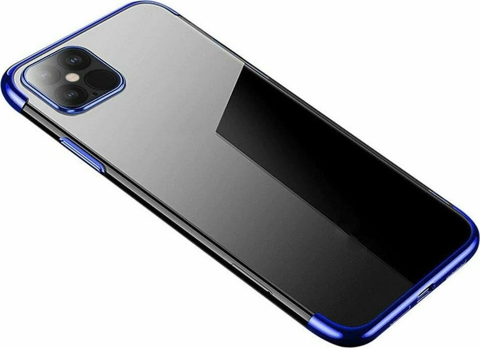 Θήκη Xiaomi Redmi 9T / Xiaomi Poco M3 Σιλικόνης Διάφανη - Μπλε Clear Color Case Gel TPU Electroplating Frame Cover Blue