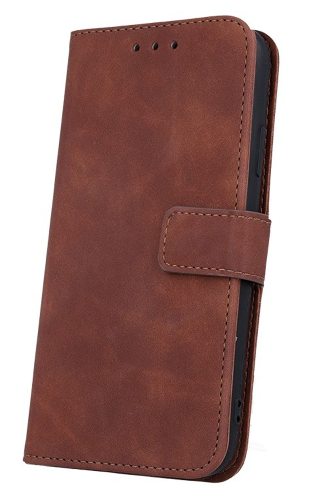 Tel1 iPhone 13 Pro Max Velvet Θήκη Βιβλίο - Brown