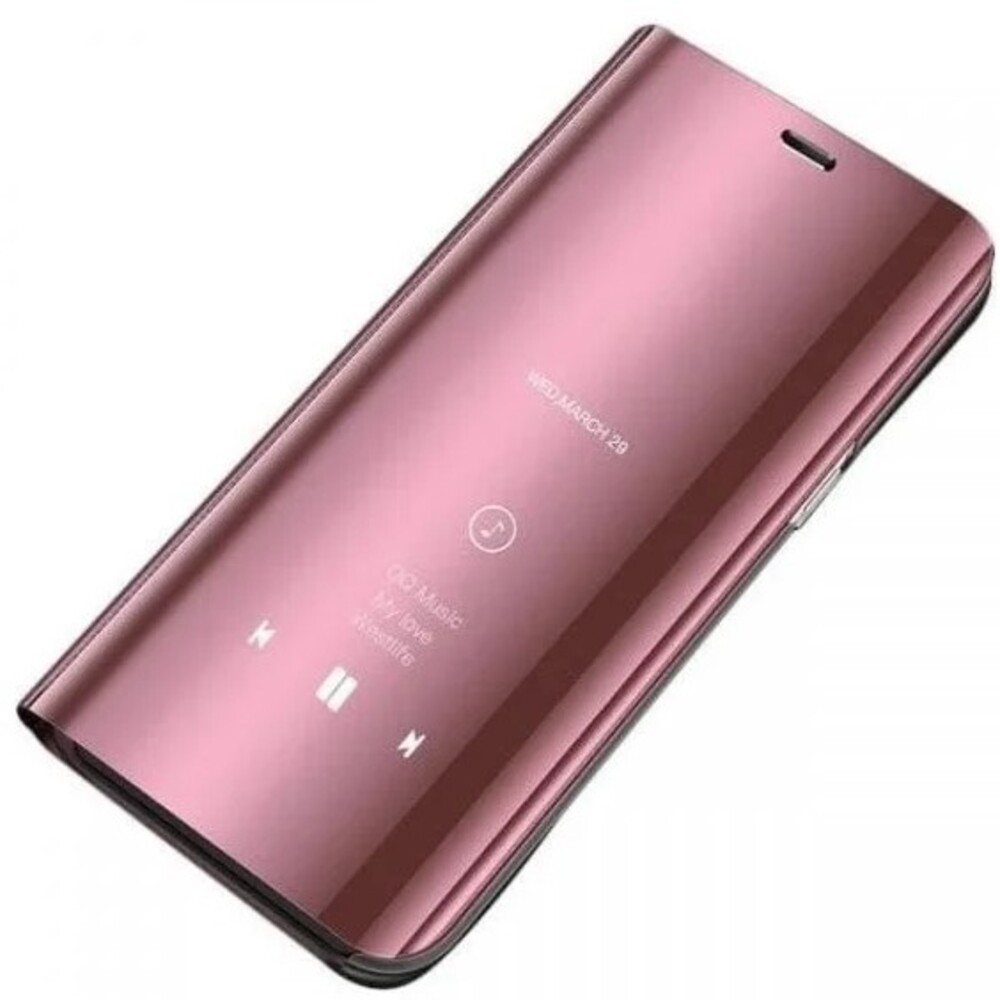 Tel1 Xiaomi Poco F3 / Mi 11i Clear View Θήκη Βιβλίο - Rose Gold