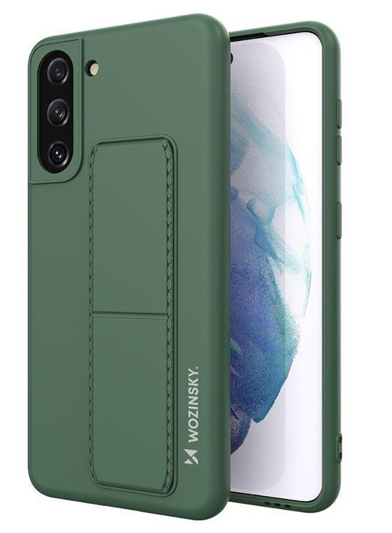 Wozinsky Samsung Galaxy S21 5G Kickstand Case Θήκη Σιλικόνης - Dark Green