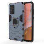 Samsung Galaxy A72 4G / A72 5G Σκληρή Θήκη Μπλε Με Σταντ Shockproof PC + TPU Protective Case with Magnetic Ring Holder Blue