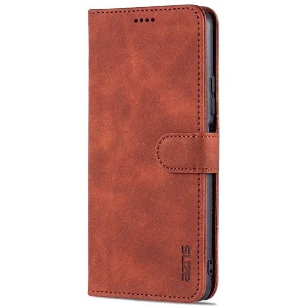AZNS Xiaomi Poco F3 / Mi 11i Sheepskin Texture Horizontal Flip Θήκη Βιβλίο - Brown