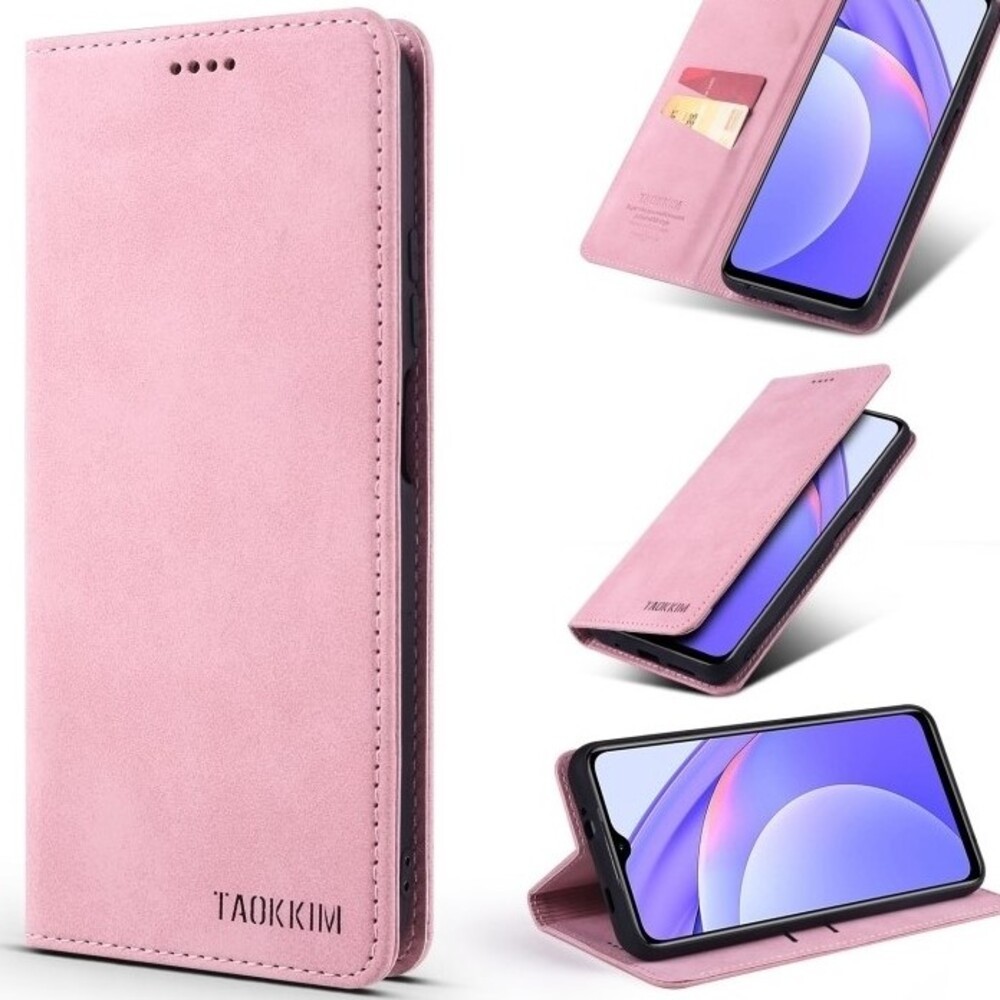 TAOKKIM Xiaomi Poco F3 / Mi 11i Retro Matte Θήκη Βιβλίο - Pink