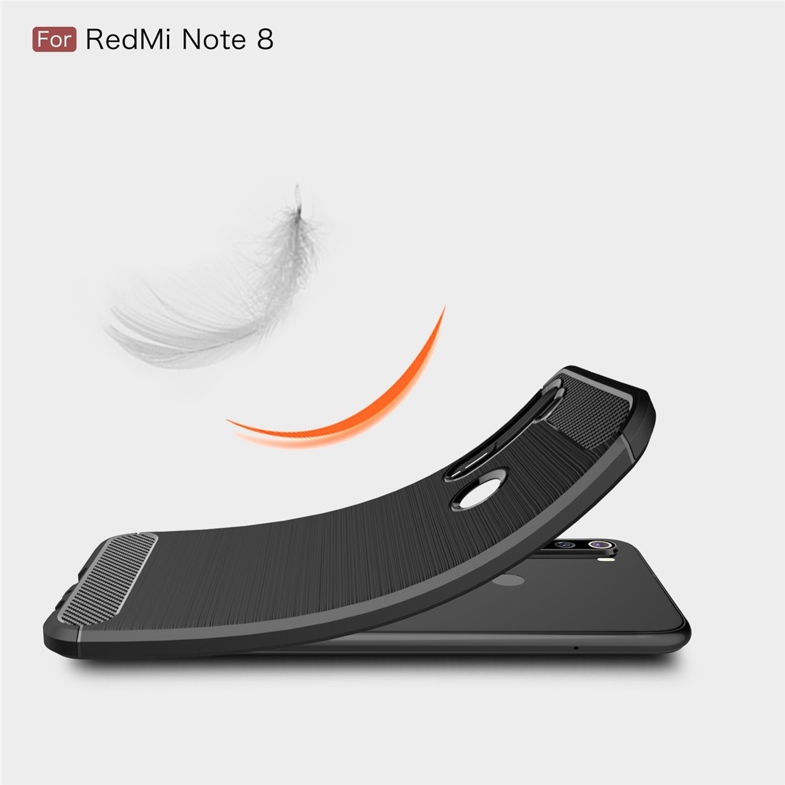 Θήκη Xiaomi Redmi Note 8 / Note 8 2021 Σιλικόνης Brushed Texture Carbon Fiber TPU Μπλε Silicone Case Blue