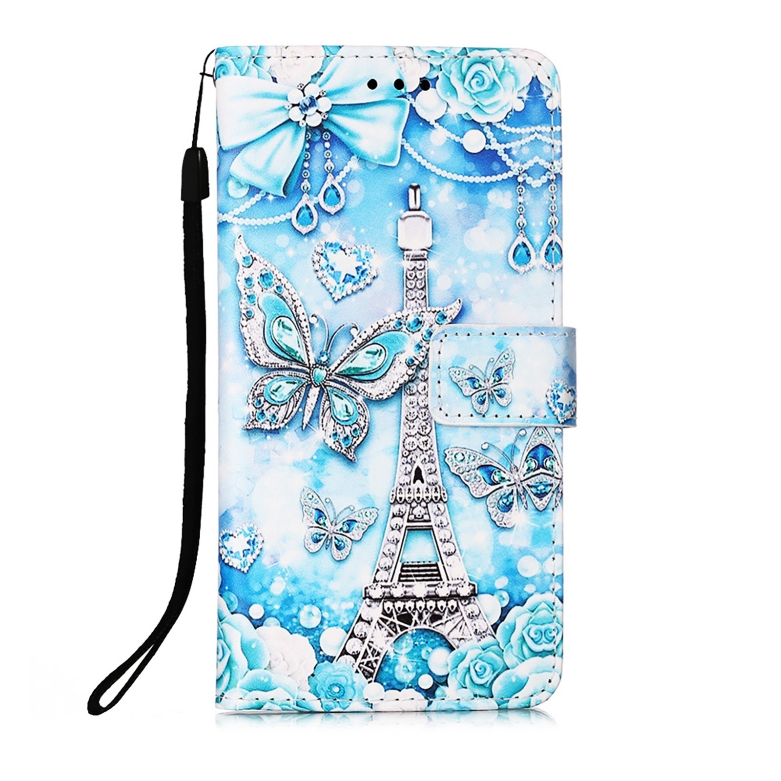 Θήκη Xiaomi Mi 11 Lite 4G / Mi 11 Lite 5G Βιβλίο Πεταλούδα Colored Drawing Pattern Plain Weave Horizontal Case Tower Butterfly