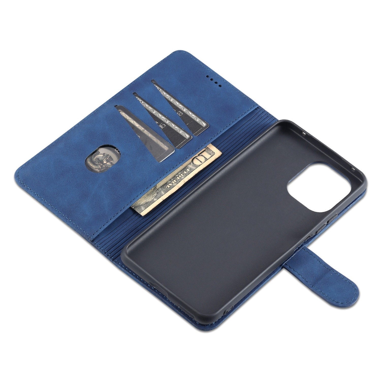 Xiaomi Mi 11 Lite 4G / Mi 11 Lite 5G Θήκη Βιβλίο Καφέ AZNS Skin Feel Calf Texture Horizontal Flip Leather Case Brown
