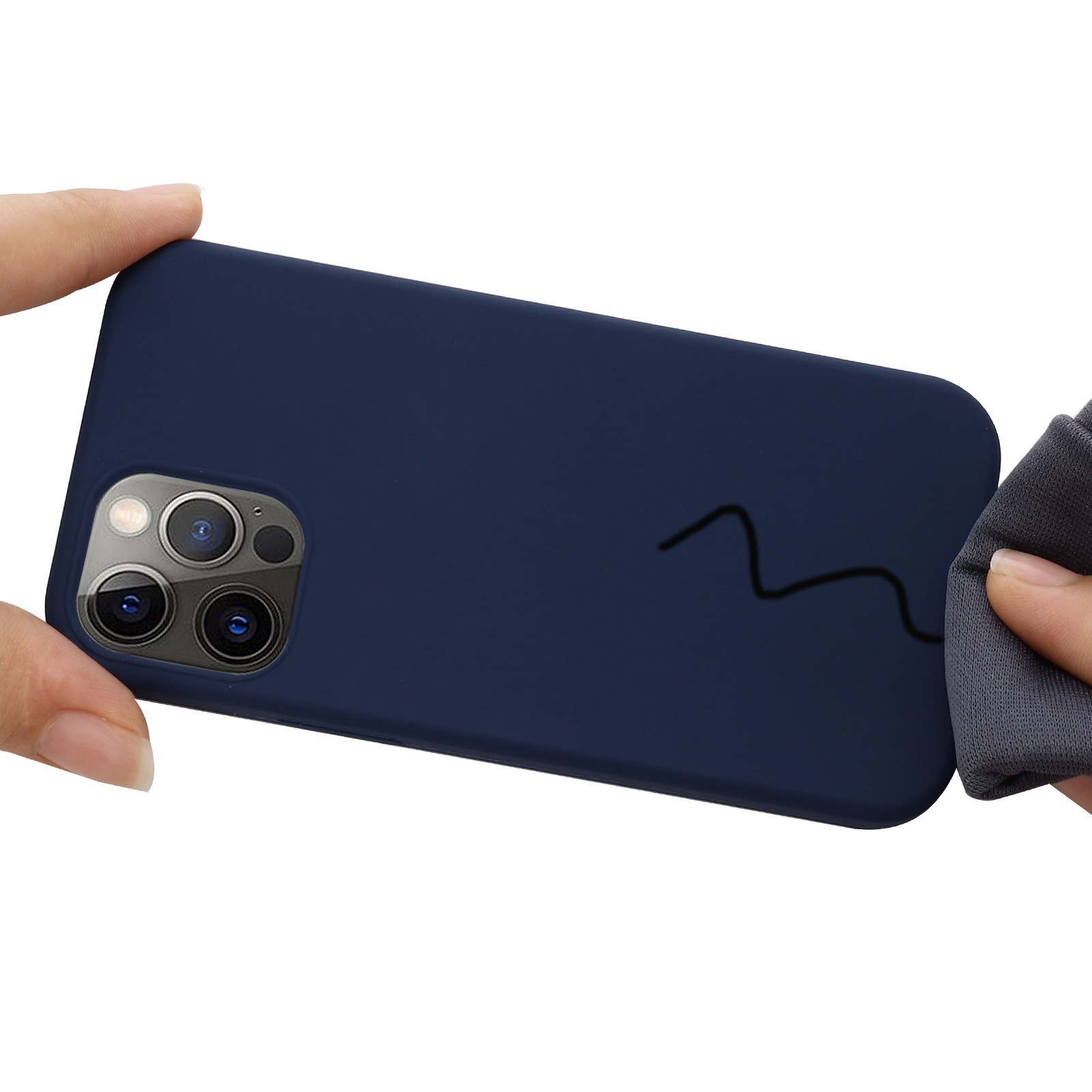 Θήκη iPhone 13 Pro Σιλικόνης Μπλε Shockproof Magnetic Magsafe Silicone Case Navy Blue