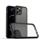 iPhone 13 Pro Διάφανη Σκληρή Θήκη Σιλικόνης Με Μαύρο Περίγραμμα Shockproof TPU + PC Protective Clear Case Black