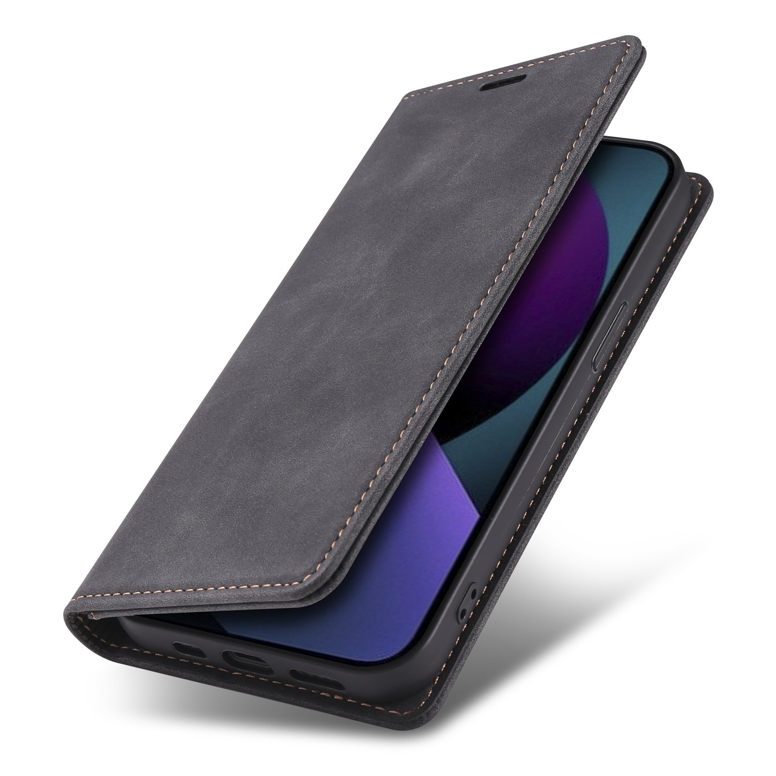 Θήκη iPhone 13 Pro Max Βιβλίο Μαύρο Skin Feel Dream Series Horizontal Flip Leather Case with Card Slots Black