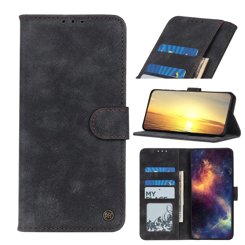 Θήκη iPhone 13 mini Βιβλίο Μαύρο Antelope Texture Magnetic Buckle Horizontal Flip PU Leather Case with Card Slots Black