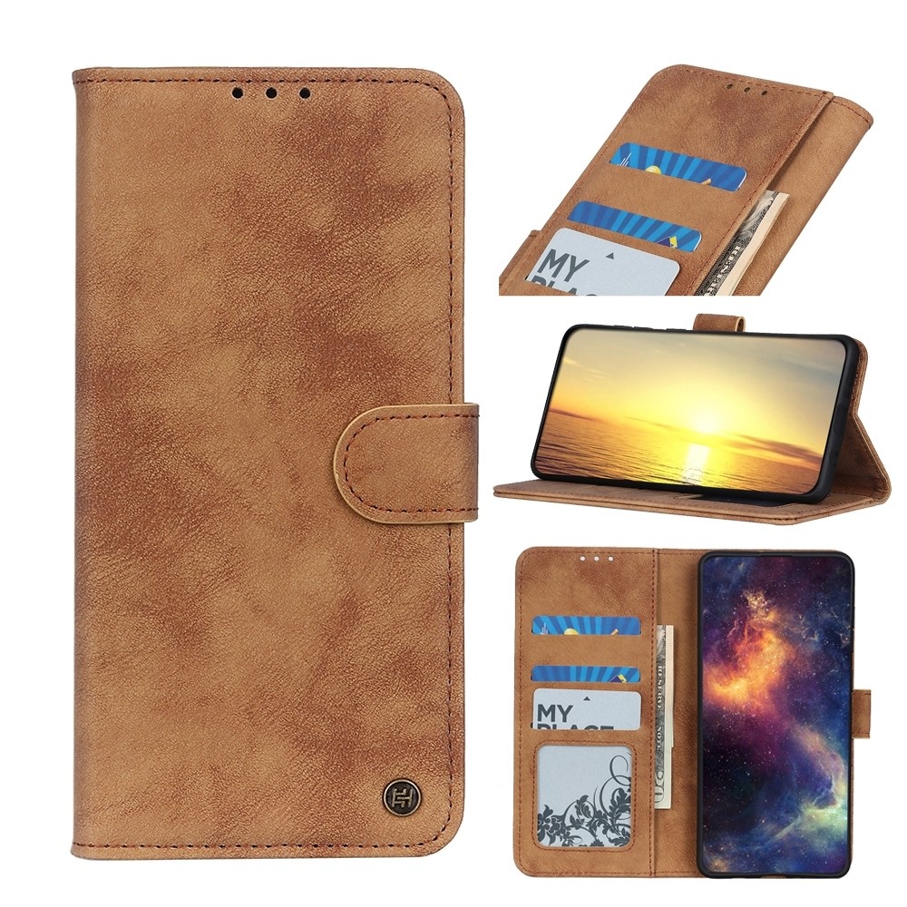 Θήκη iPhone 13 Pro Max Βιβλίο Καφέ Antelope Texture Magnetic Buckle Horizontal Flip PU Leather Case with Card Slots Brown