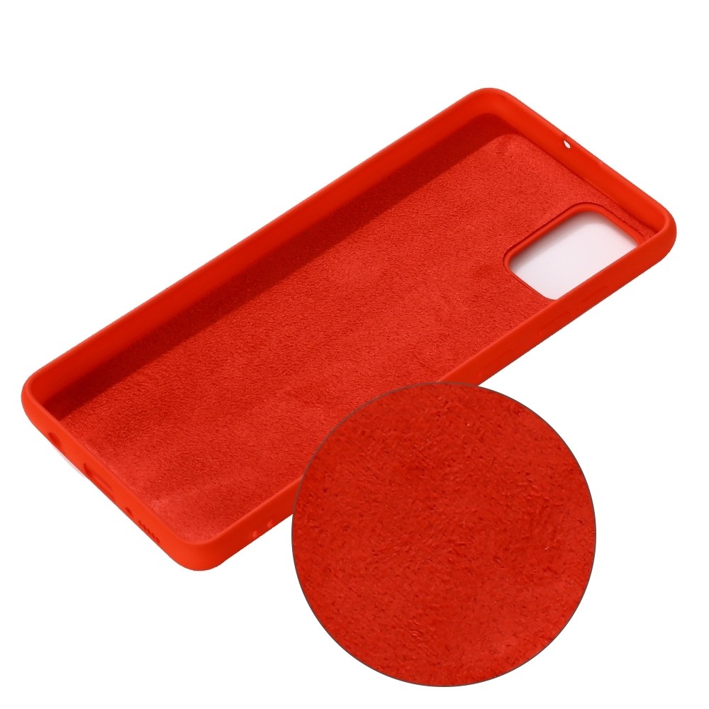 Θήκη Xiaomi Mi 10 Lite 5G Σιλικόνης Κόκκινη Solid Color Liquid Silicone Shockproof Full Coverage Protective Case Red