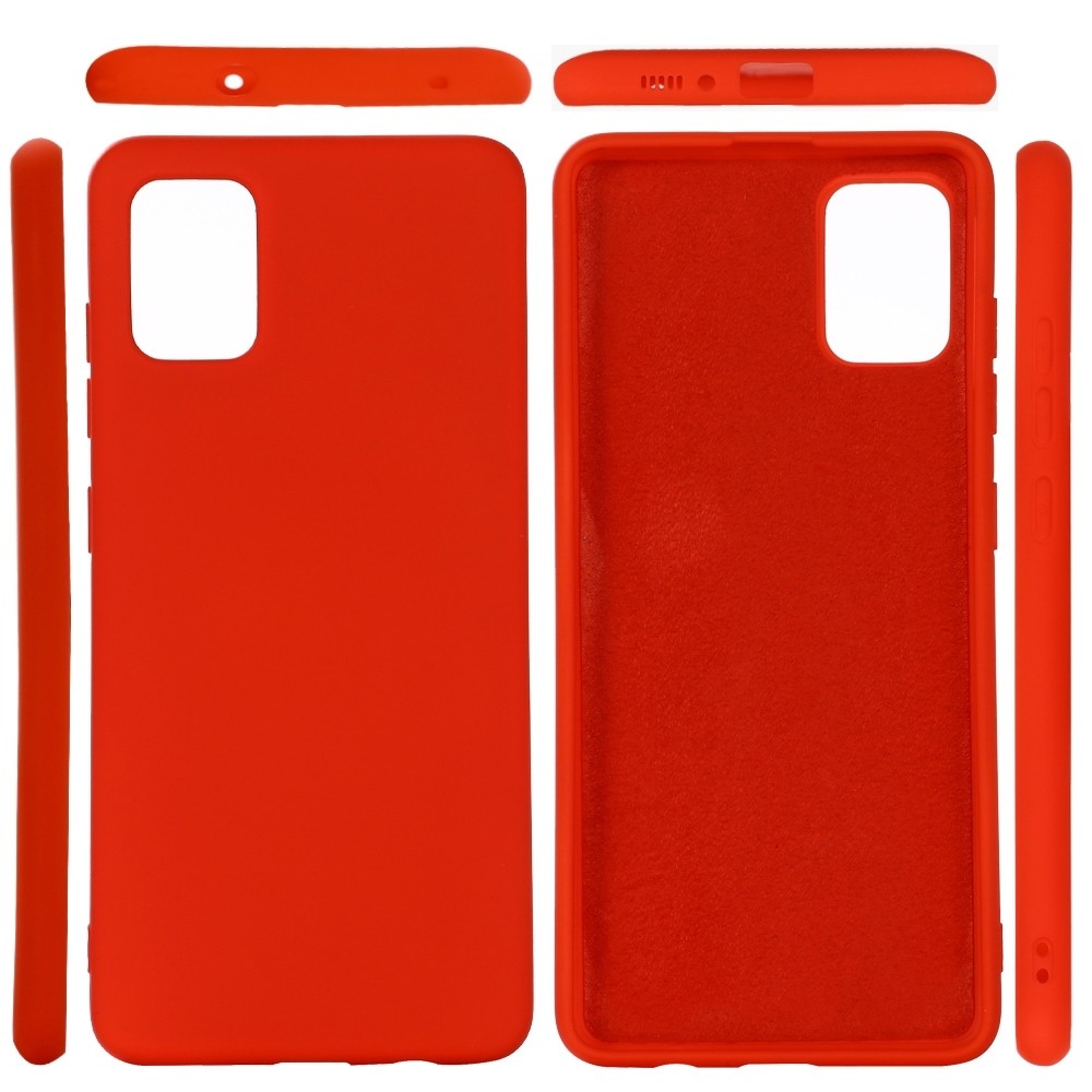 Θήκη Xiaomi Mi 10 Lite 5G Σιλικόνης Κόκκινη Solid Color Liquid Silicone Shockproof Full Coverage Protective Case Red
