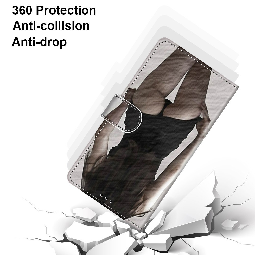 Θήκη Xiaomi Mi 10 Lite 5G Βιβλίο Coloured Drawing Cross Texture Horizontal Flip Case Upskirt