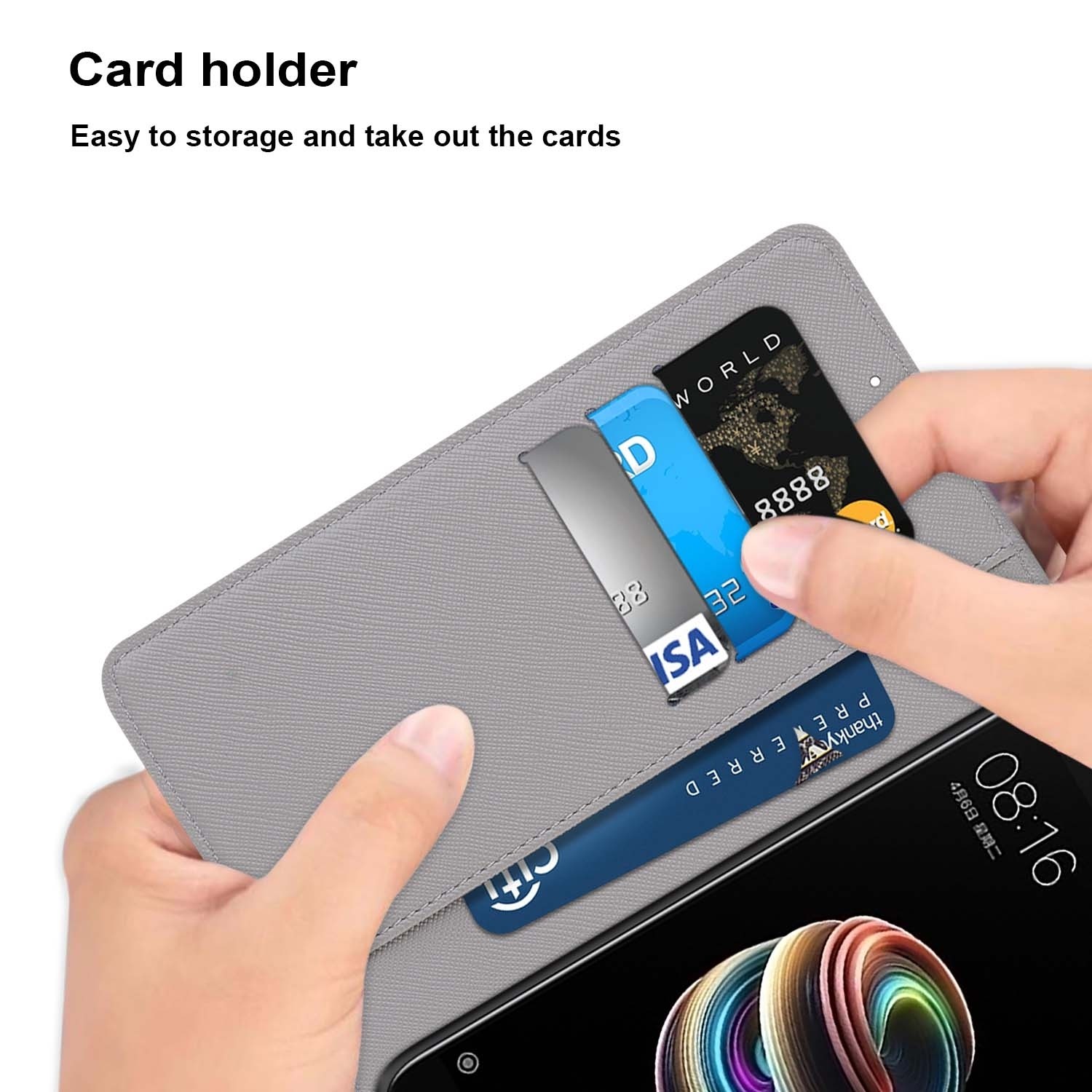 Θήκη Xiaomi Mi 10 Lite 5G Βιβλίο Coloured Drawing Cross Texture Horizontal Flip Case Big Cat Holding Kitten