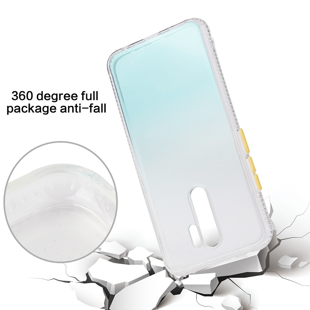 Θήκη Xiaomi Redmi 9 Σιλικόνης Μωβ Gradient Shockproof TPU Case with Detachable Buttons Purple
