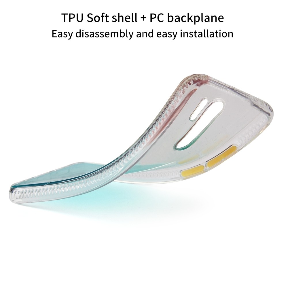 Θήκη Xiaomi Redmi 9 Σιλικόνης Μωβ Gradient Shockproof TPU Case with Detachable Buttons Purple
