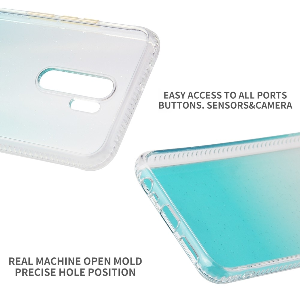 Θήκη Xiaomi Redmi 9 Σιλικόνης Μπλε Gradient Shockproof TPU Case with Detachable Buttons Blue