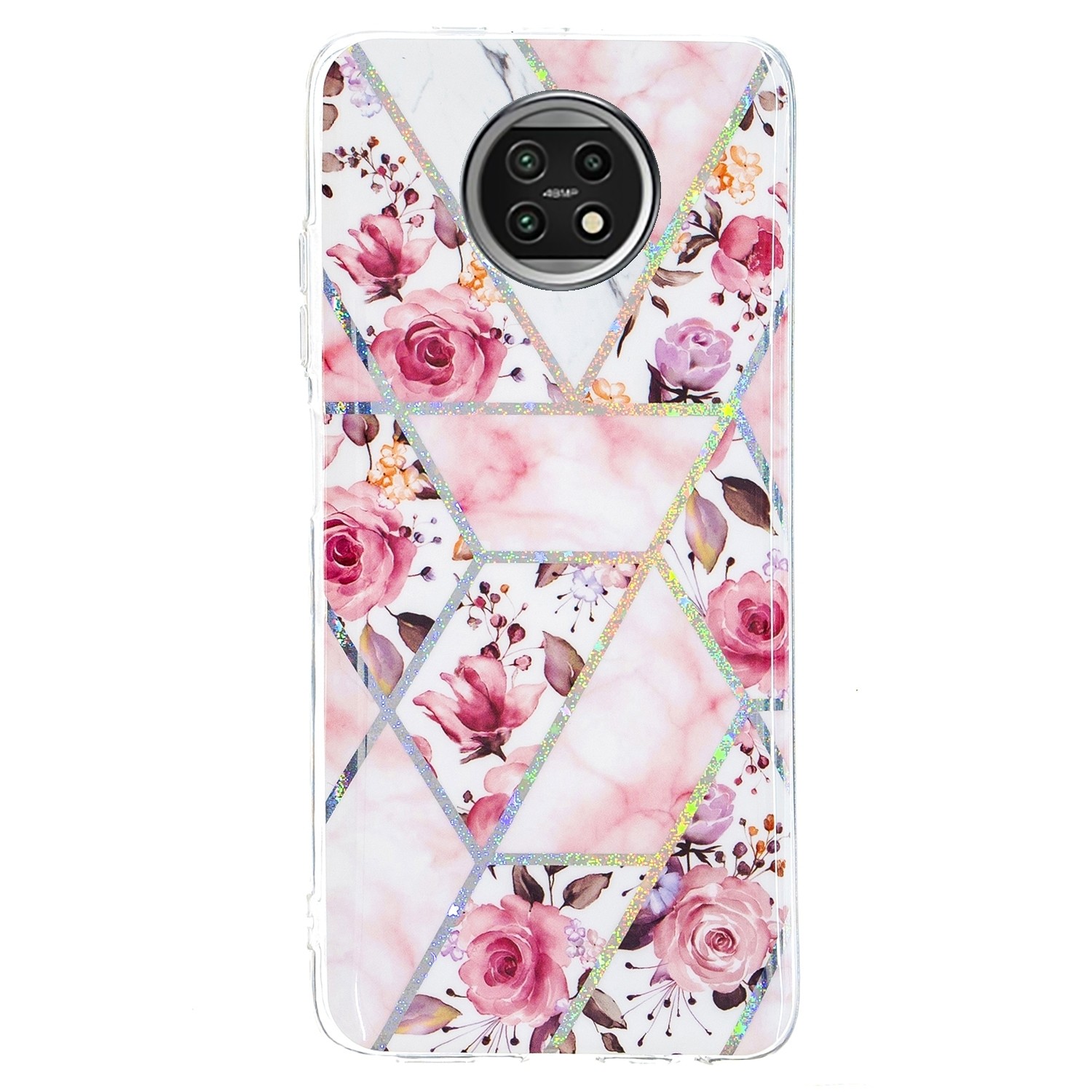 Θήκη Xiaomi Redmi Note 9T Σιλικόνης Τριαντάφυλλα Plating TPU Protective Case Rose
