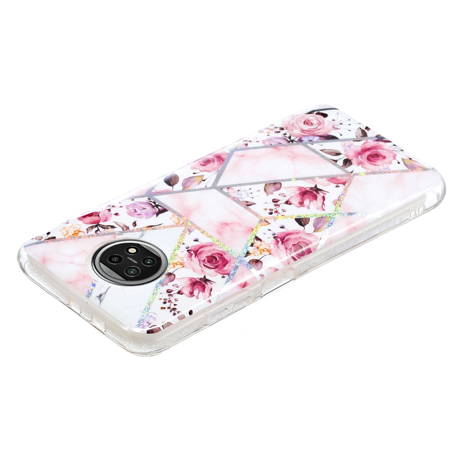 Θήκη Xiaomi Redmi Note 9T Σιλικόνης Τριαντάφυλλα Plating TPU Protective Case Rose
