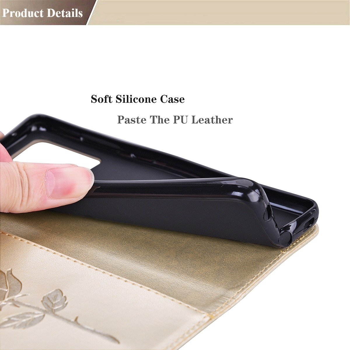 Θήκη Samsung Galaxy A32 4G Βιβλίο Χρυσό Τριαντάφυλλο Rose Embossed Horizontal Flip Case Gold