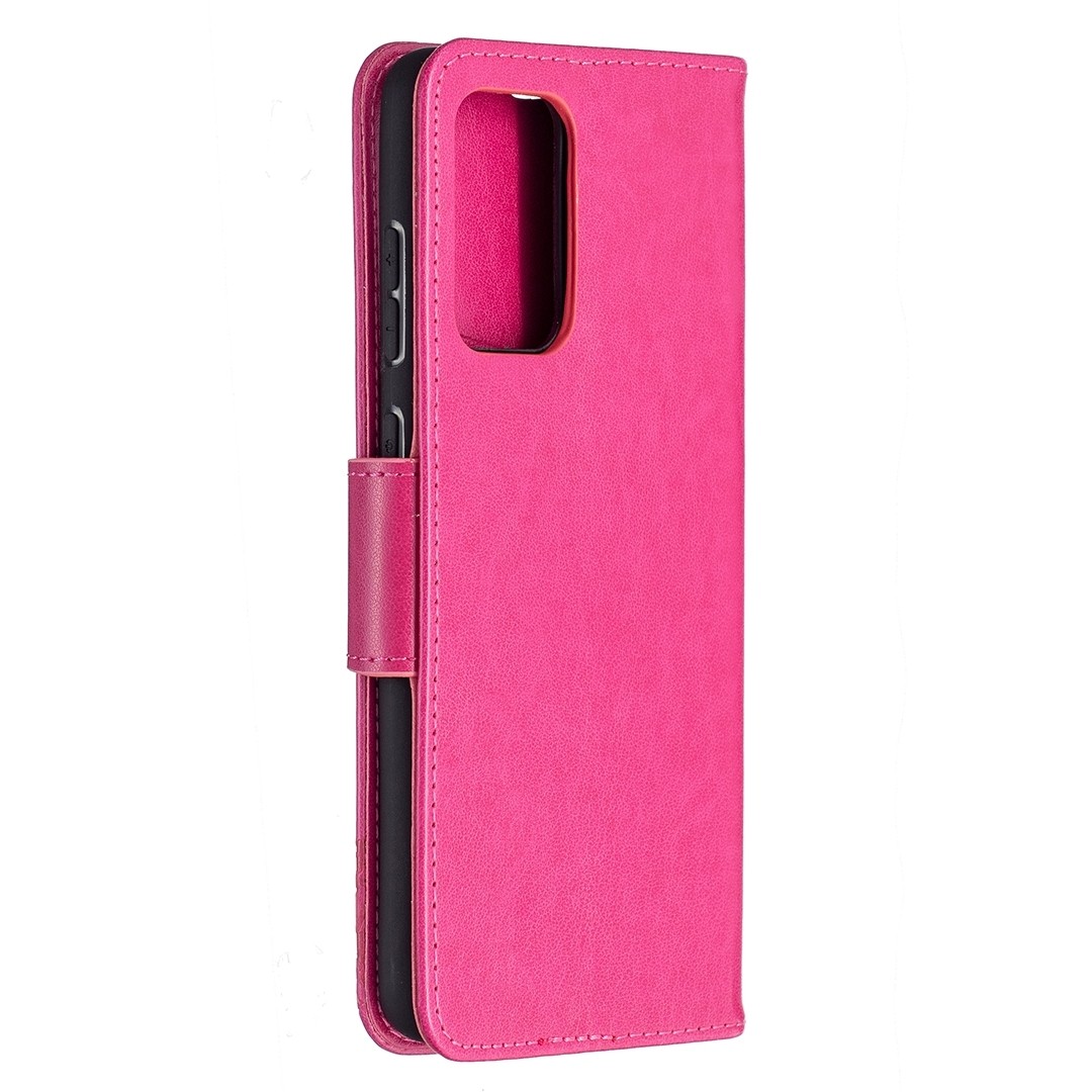 Samsung Galaxy A72 4G / A72 5G Θήκη Βιβλίο Φούξια Πεταλούδες Two Butterflies Embossing Pattern Horizontal Flip Case Fuchsia