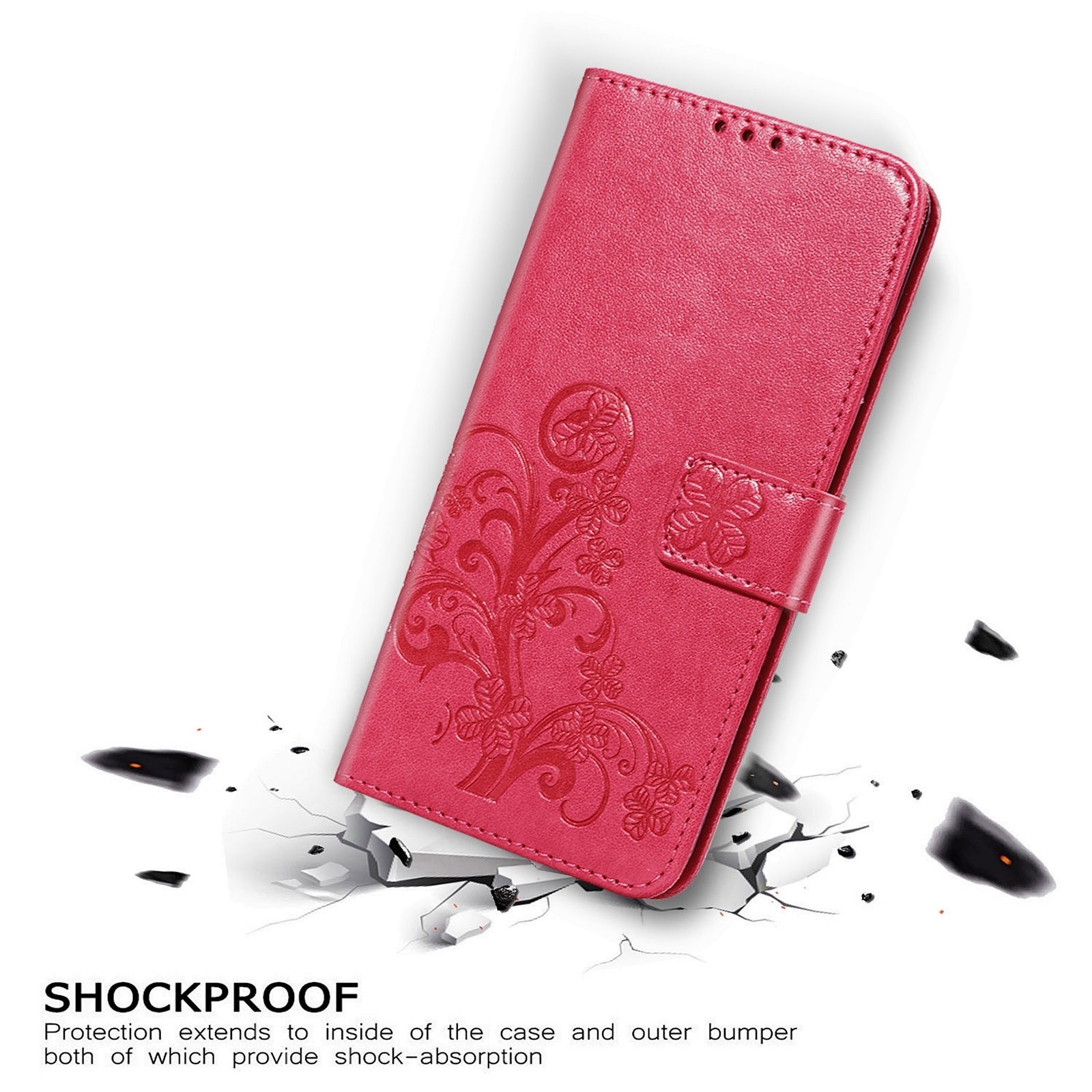 Θήκη Samsung Galaxy A32 4G Βιβλίο Φούξια Four-leaf Clasp Embossed Buckle PU Leather Case Fuchsia