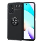 Θήκη Xiaomi Redmi 10 / Redmi 10 2022 Σιλικόνης Μαύρη Metal Ring Holder 360 Degree Rotating TPU Case Black