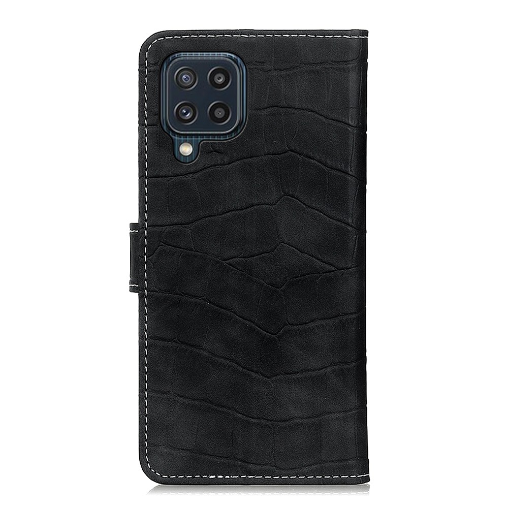 Θήκη Samsung Galaxy A22 4G / M32 4G Crocodile Βιβλίο Μαύρο Texture Horizontal Flip Leather Case Black