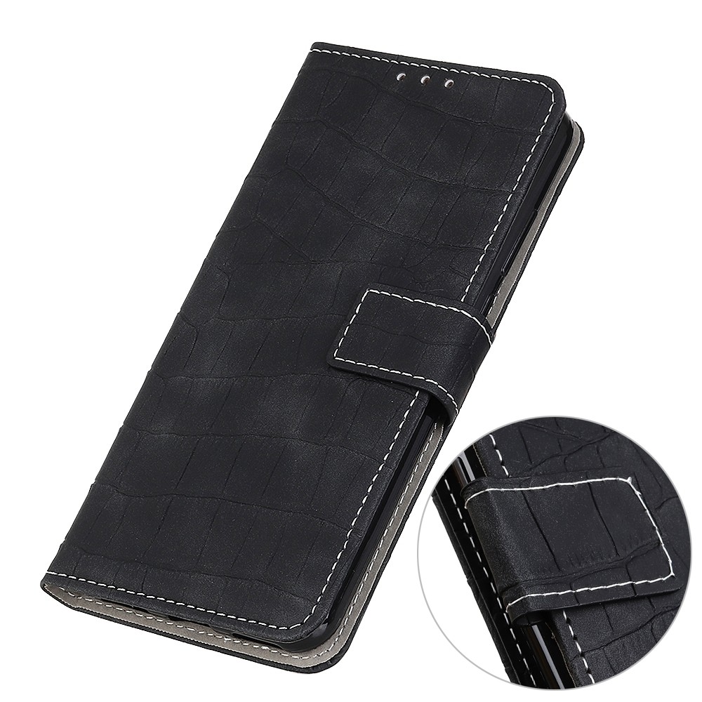 Θήκη Samsung Galaxy A22 4G / M32 4G Crocodile Βιβλίο Μαύρο Texture Horizontal Flip Leather Case Black