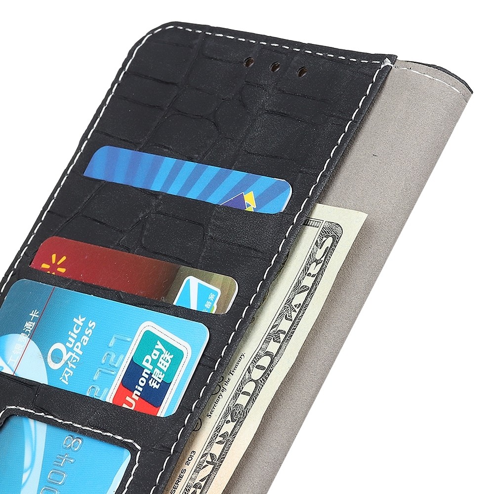 Θήκη Samsung Galaxy A22 4G / M32 4G Crocodile Βιβλίο Μαύρο Texture Horizontal Flip Leather Case Black